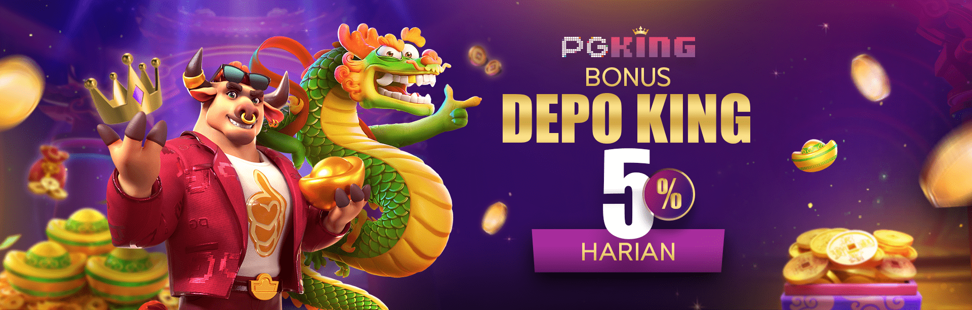 BONUS DEPO KING 5% HARIAN PGKING